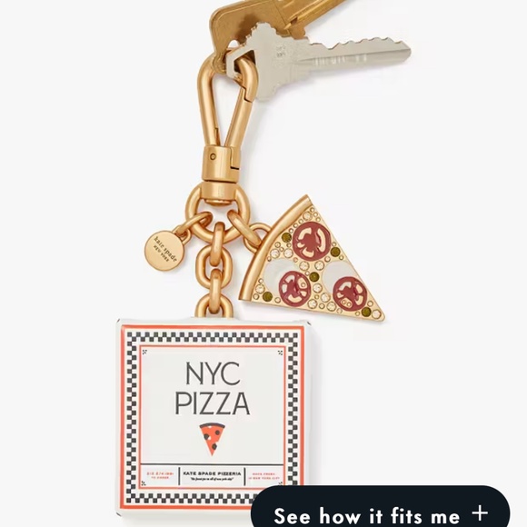 kate spade Accessories - Slice Of Pizza key chain